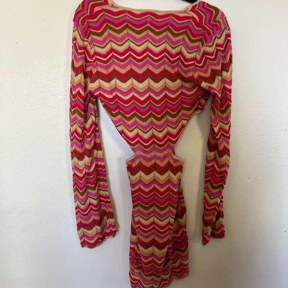 Boho Chic Chevron Cutout Dress by Mumu - Picture 4 of 5